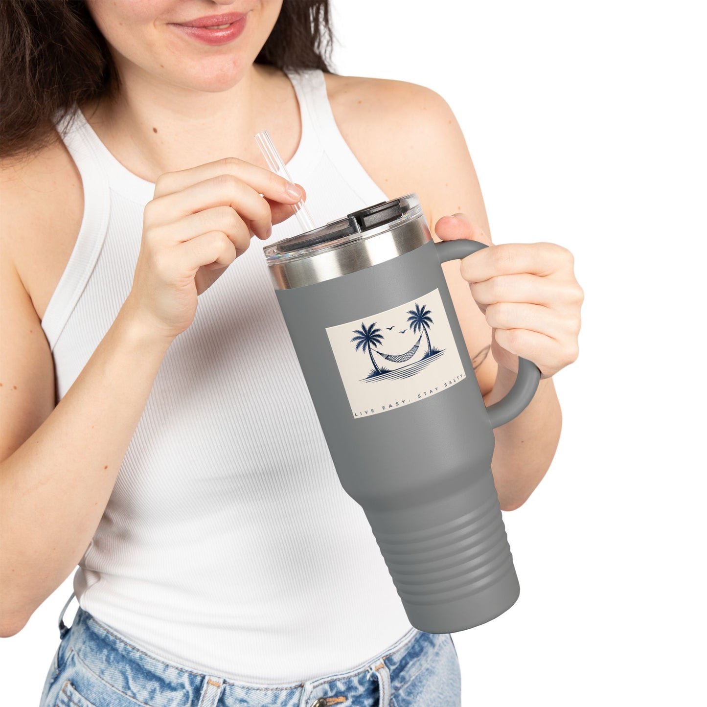 Tropical Palm Travel Tumbler