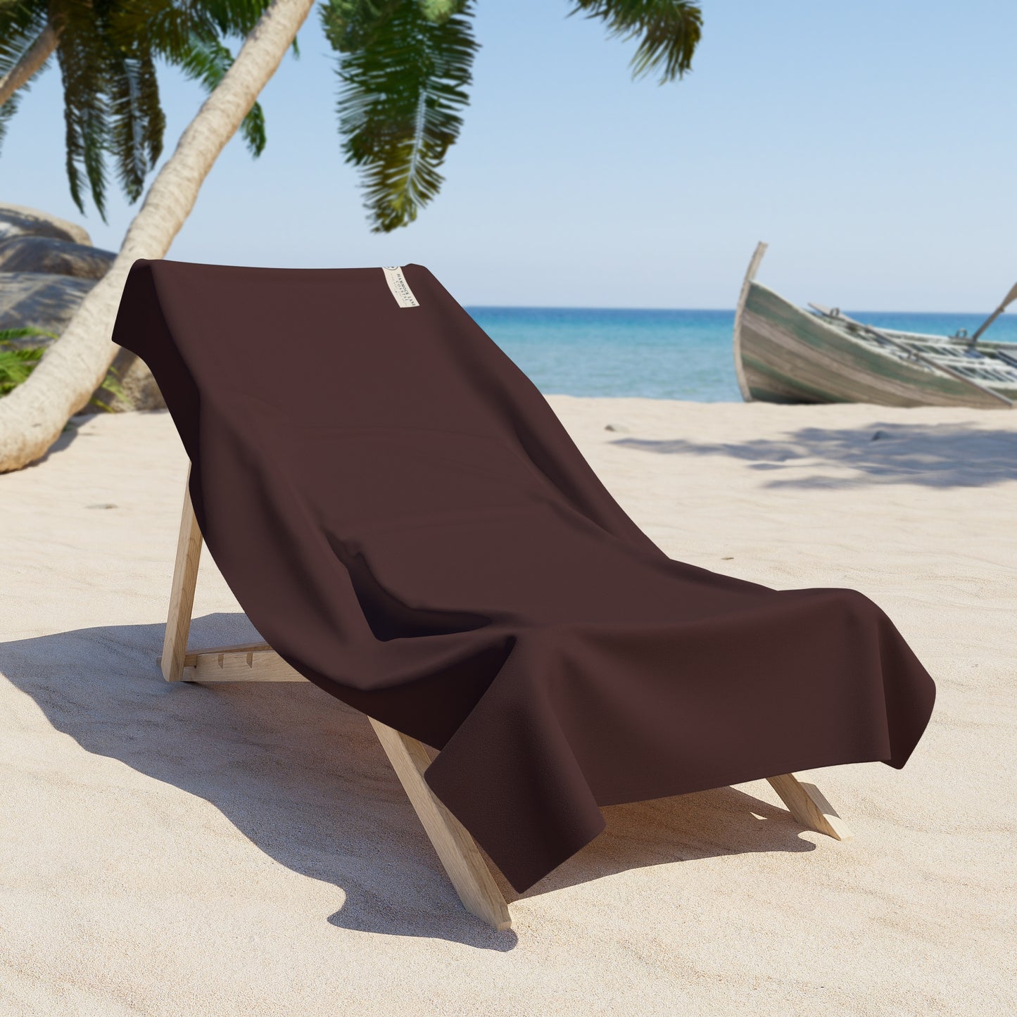 Chocolate Coastal Beach Towel