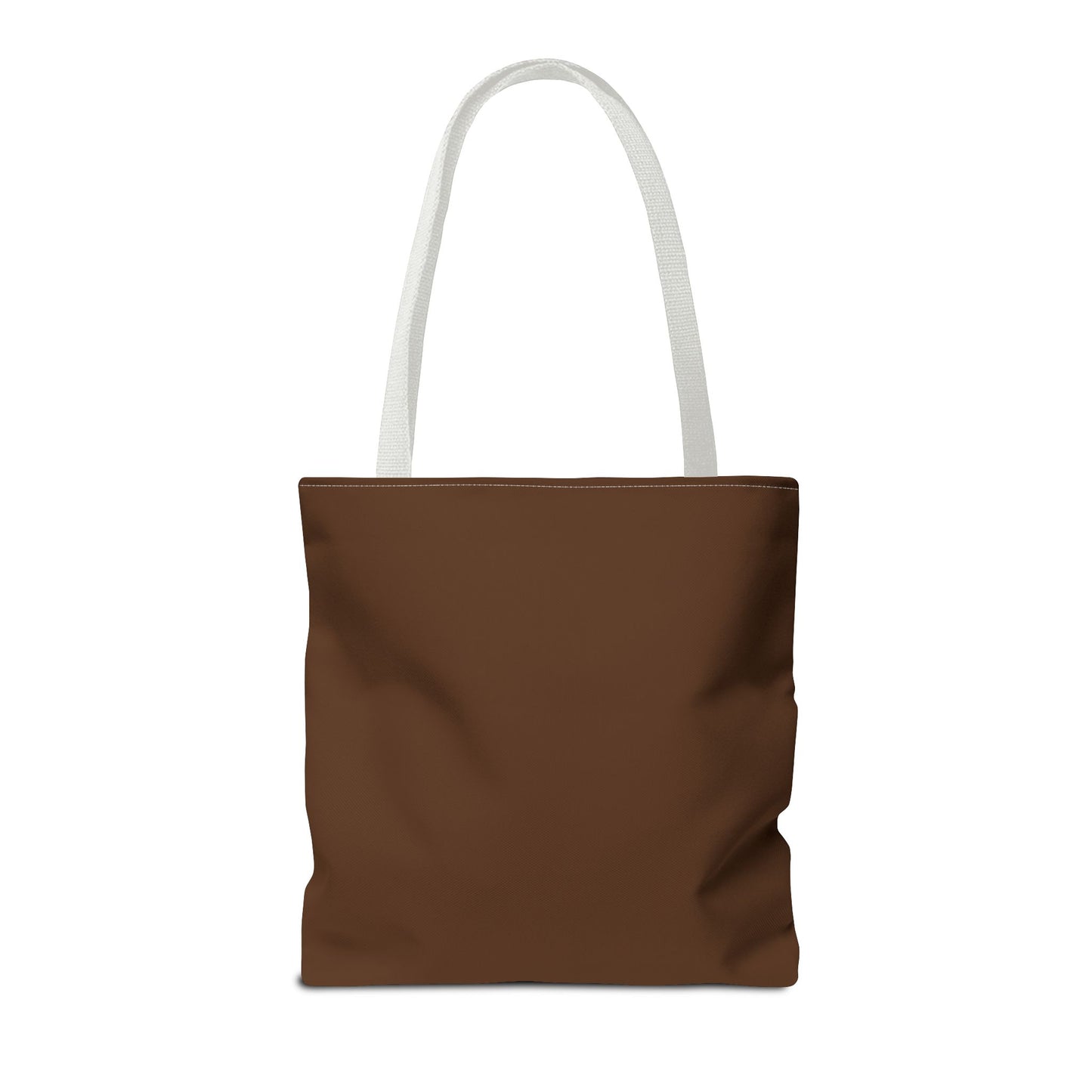 Brown Patch Tote Bag with Smiley Emblem