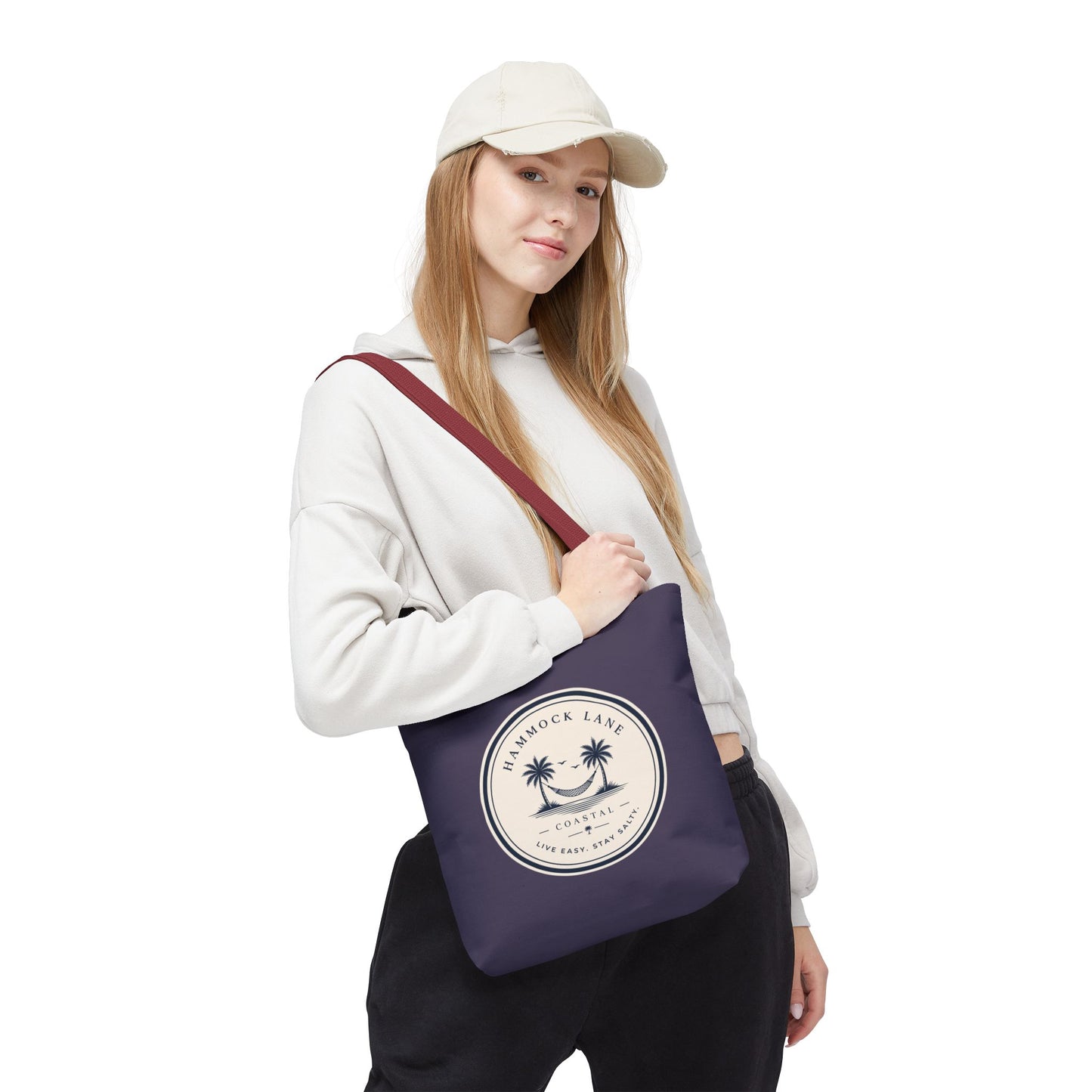 Purple Palm Smile Tote
