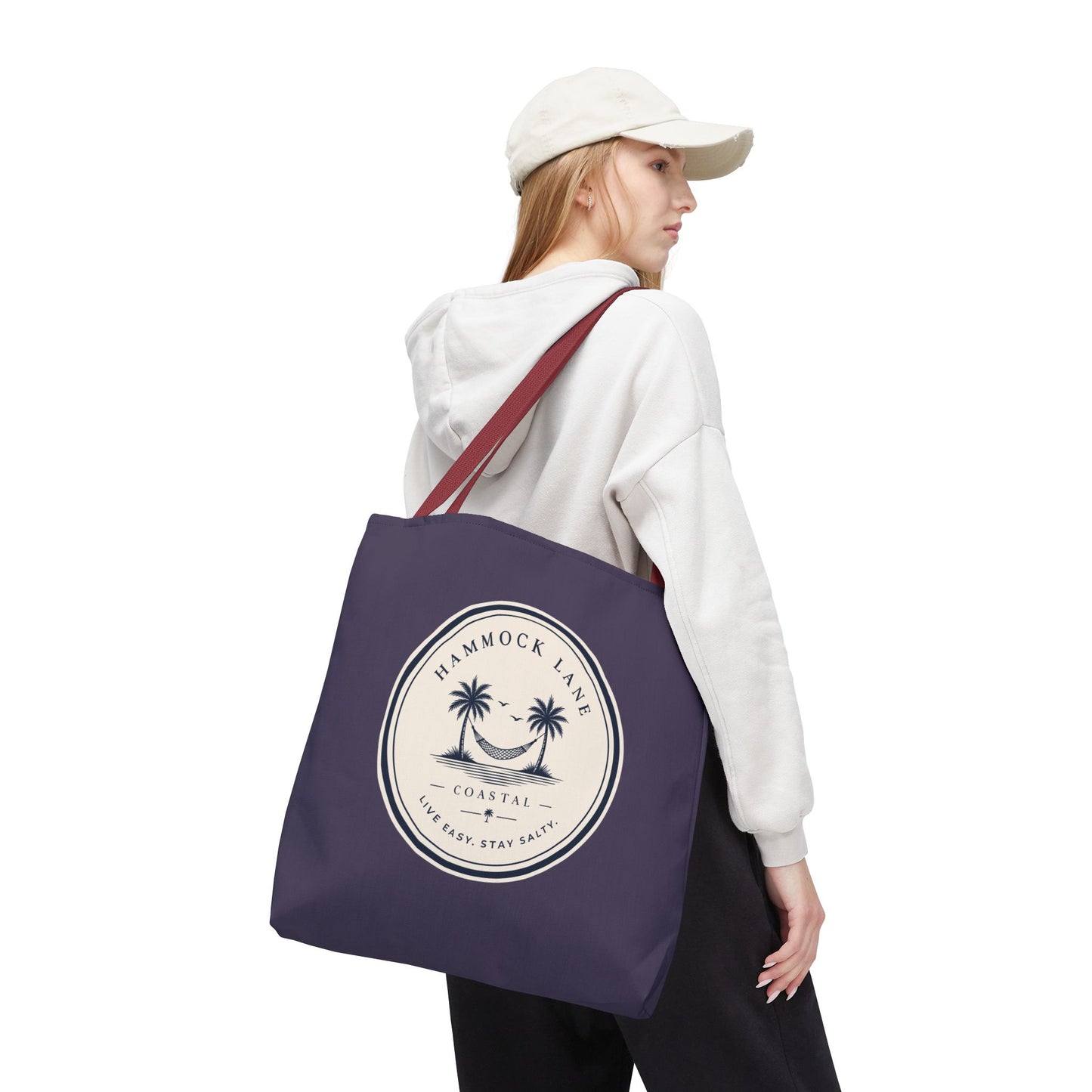 Purple Palm Smile Tote