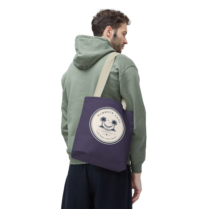 Purple Palm Smile Tote