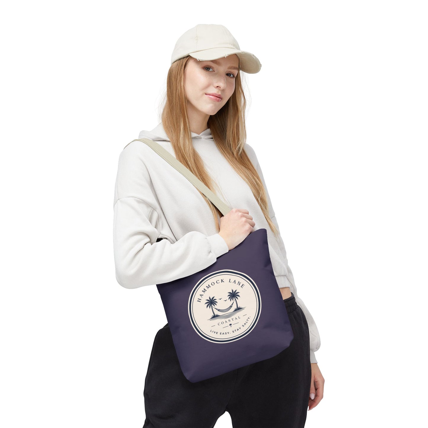 Purple Palm Smile Tote
