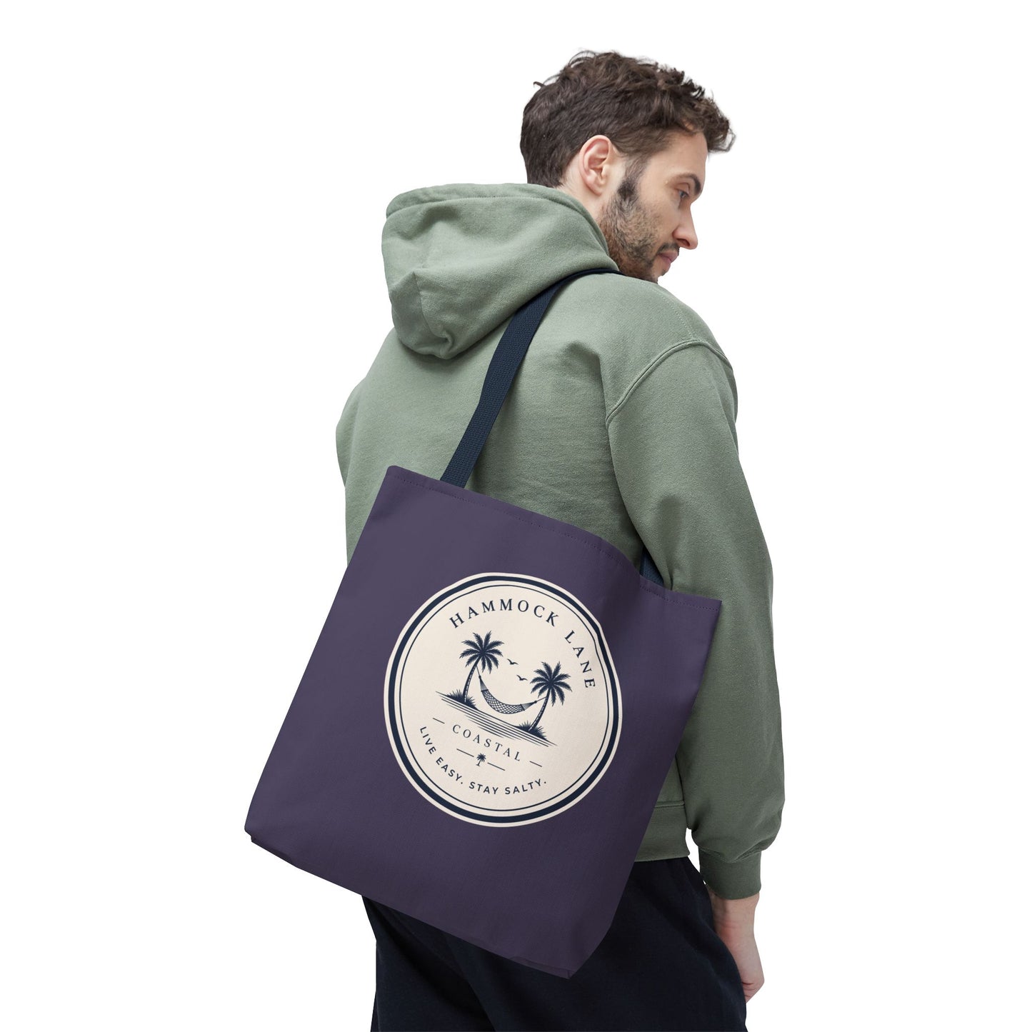 Purple Palm Smile Tote