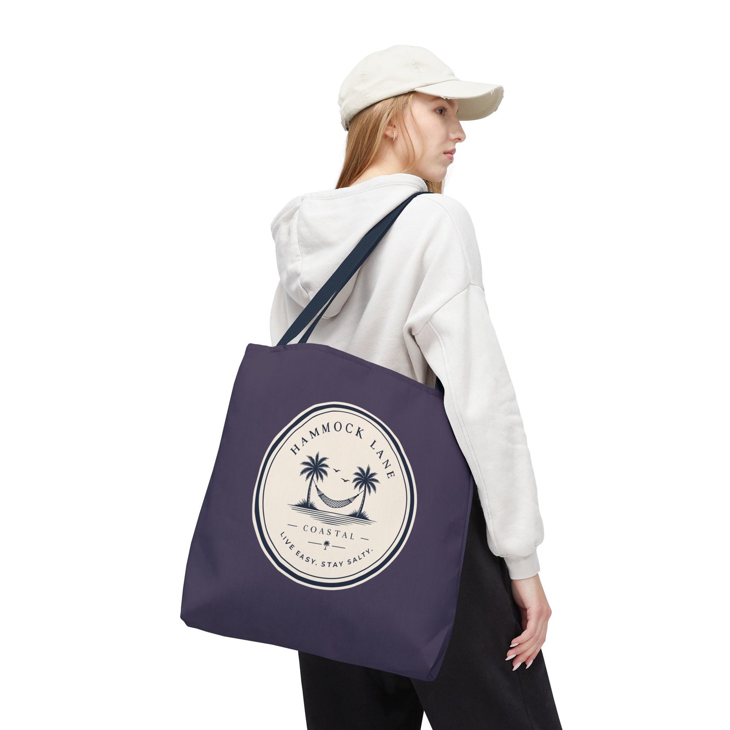 Purple Palm Smile Tote