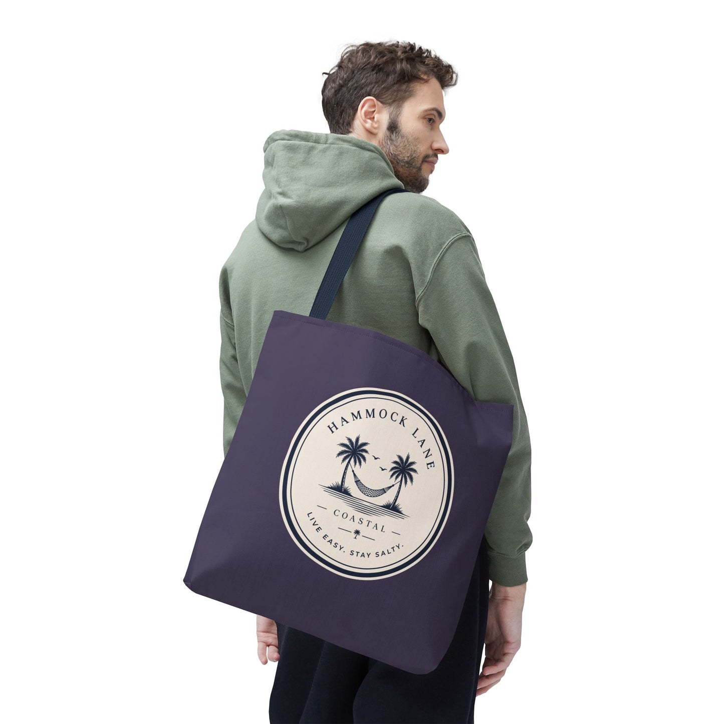 Purple Palm Smile Tote