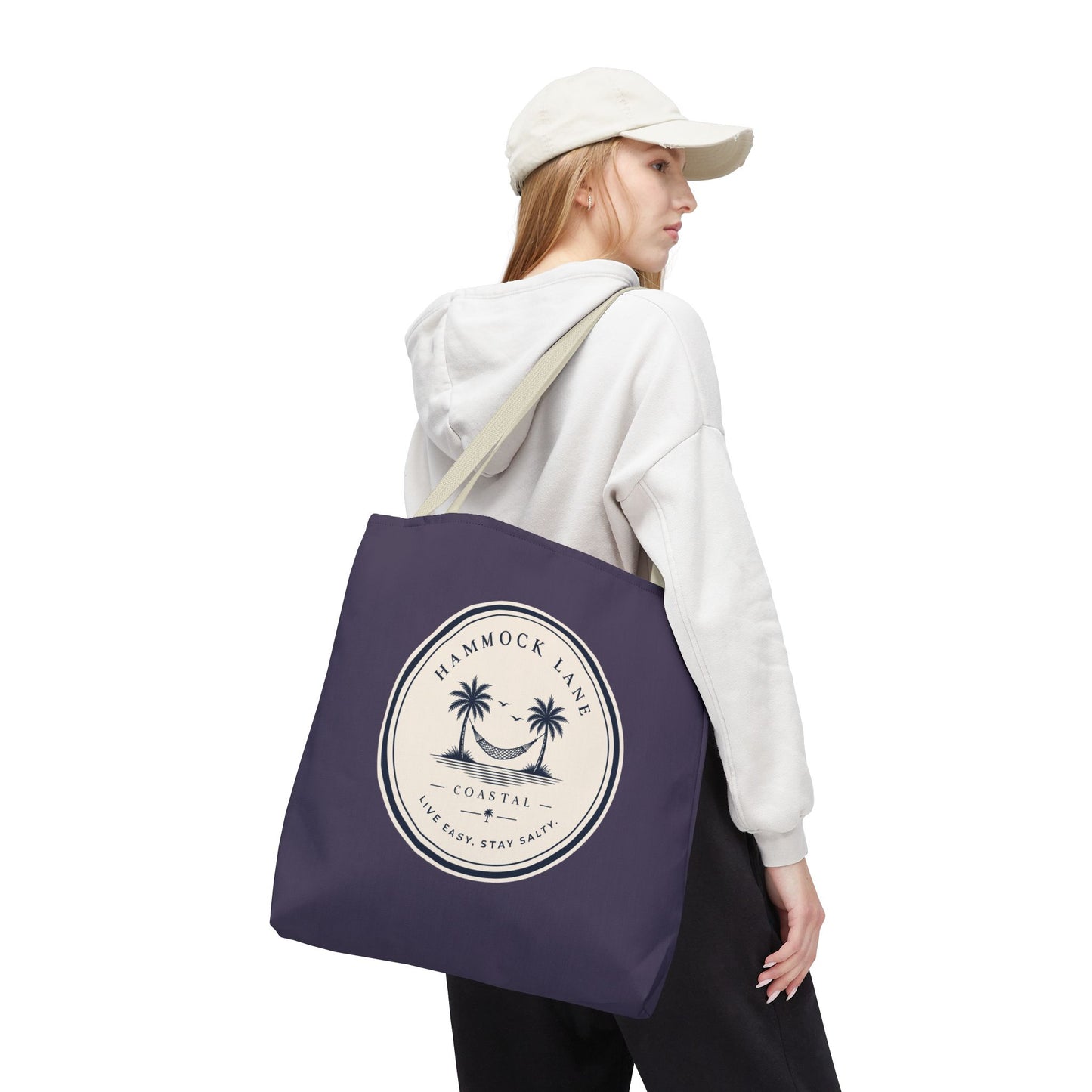 Purple Palm Smile Tote