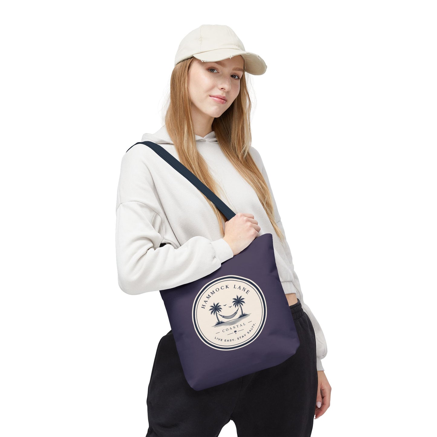 Purple Palm Smile Tote