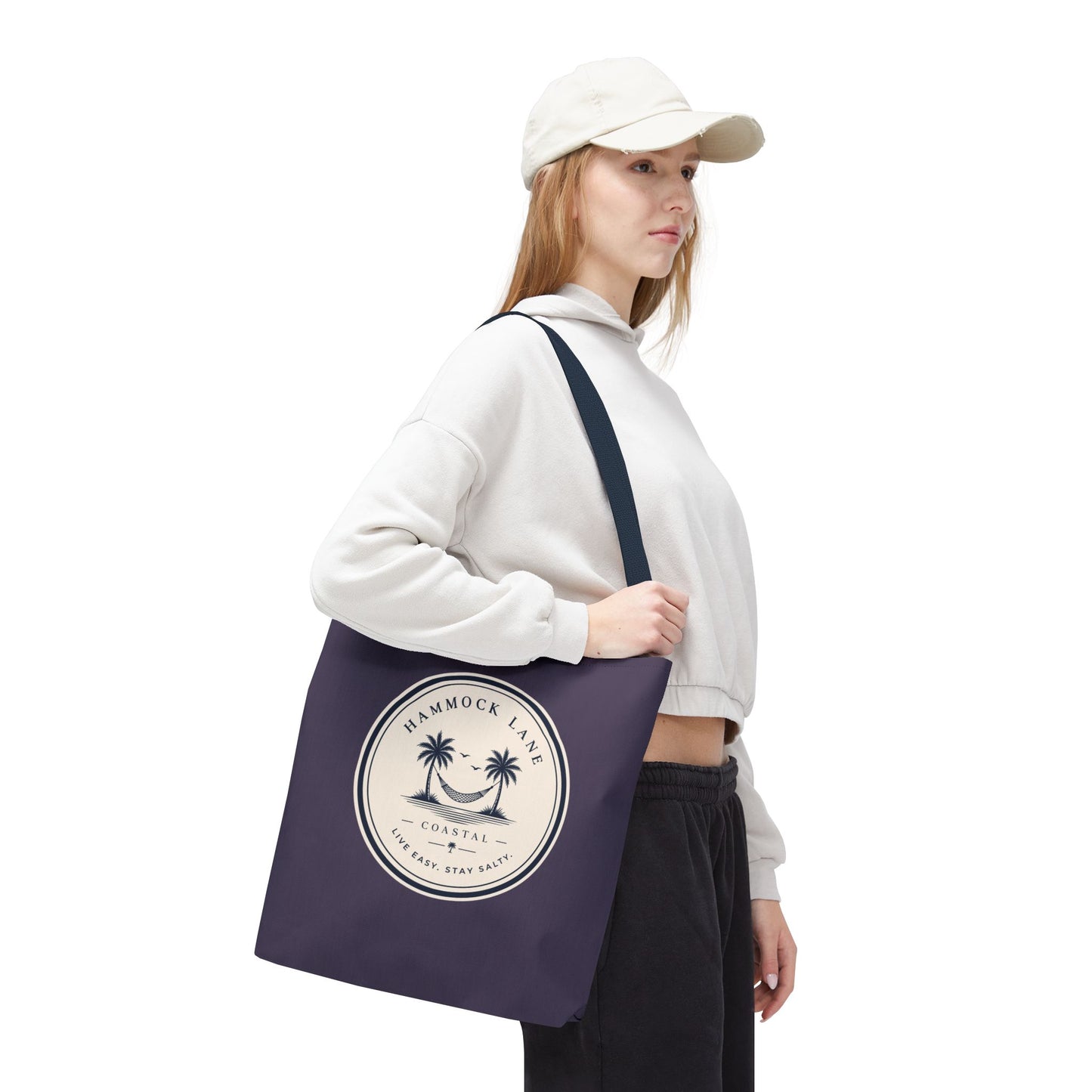 Purple Palm Smile Tote