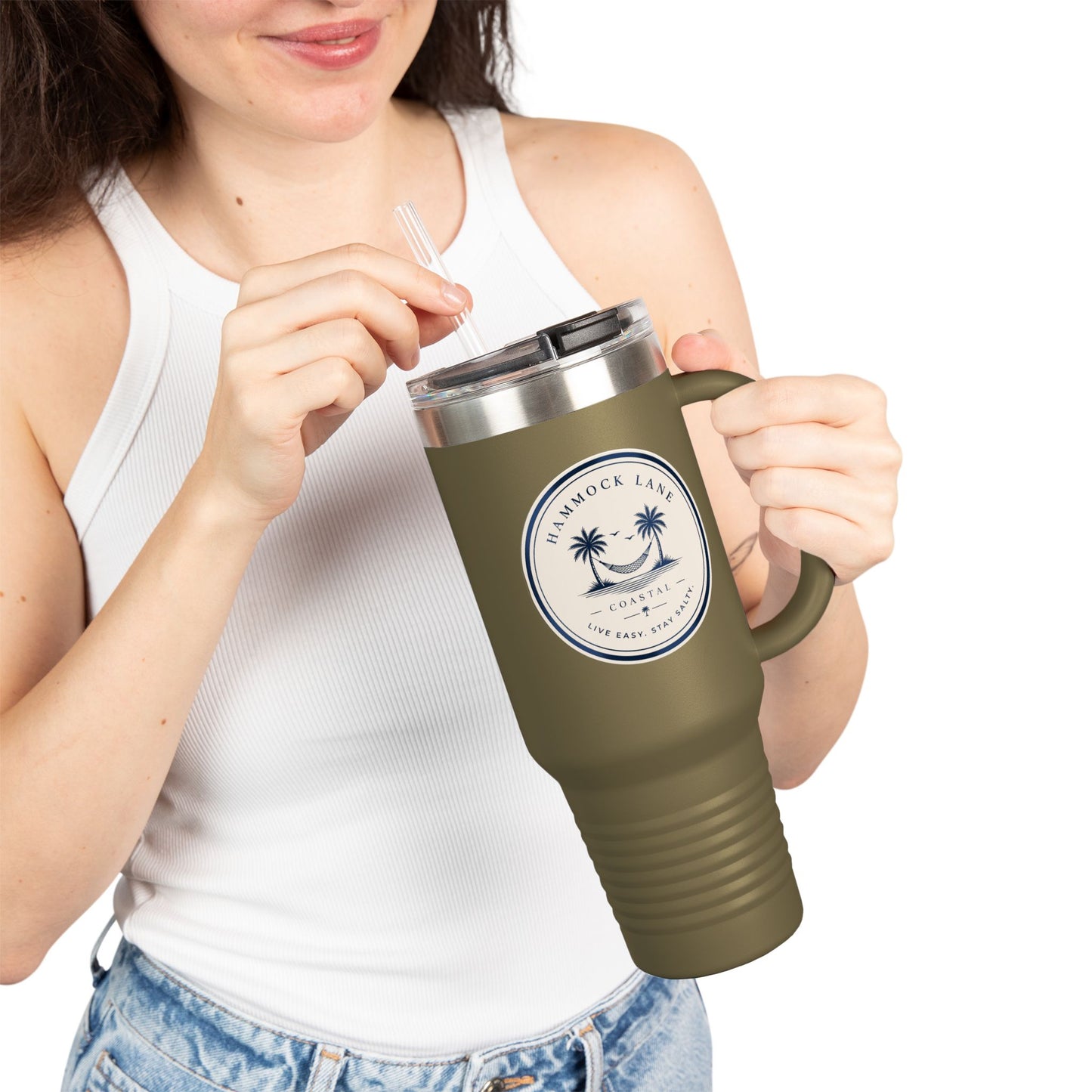 40oz Handle Travel Tumbler