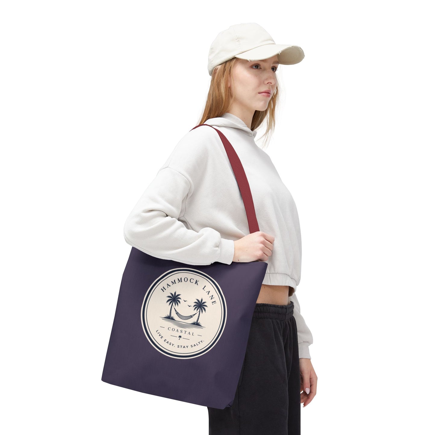Purple Palm Smile Tote